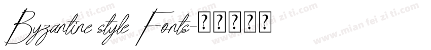 Byzantine style Fonts字体转换
